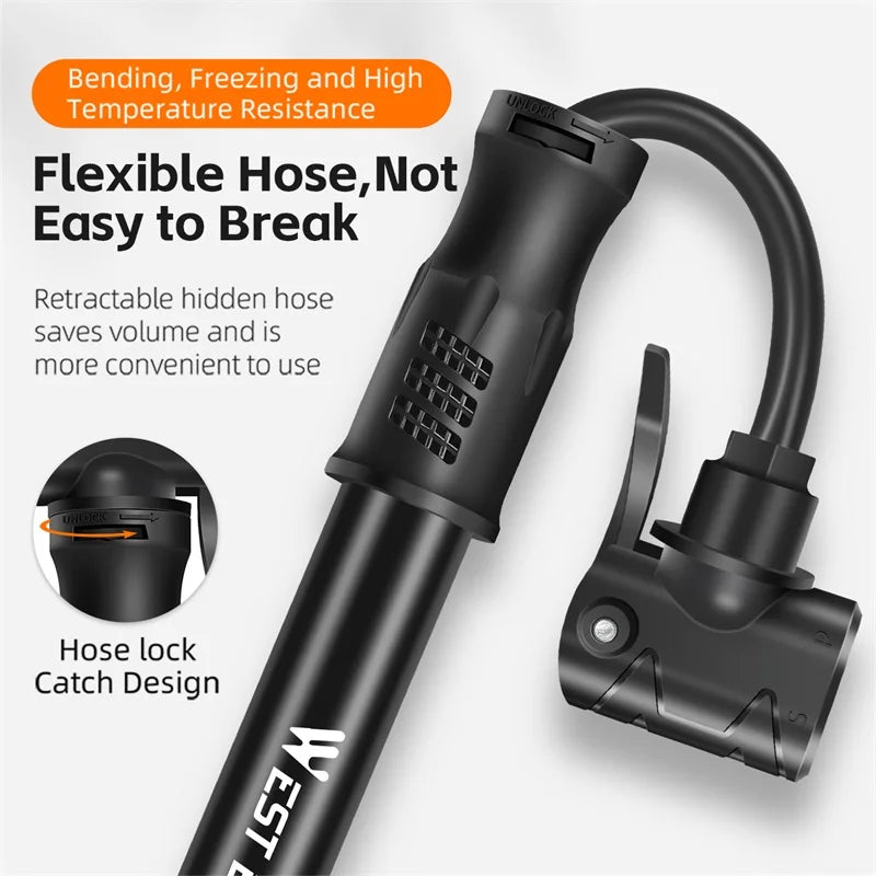 West Biking Mini Fahrradpumpe Aluminium
