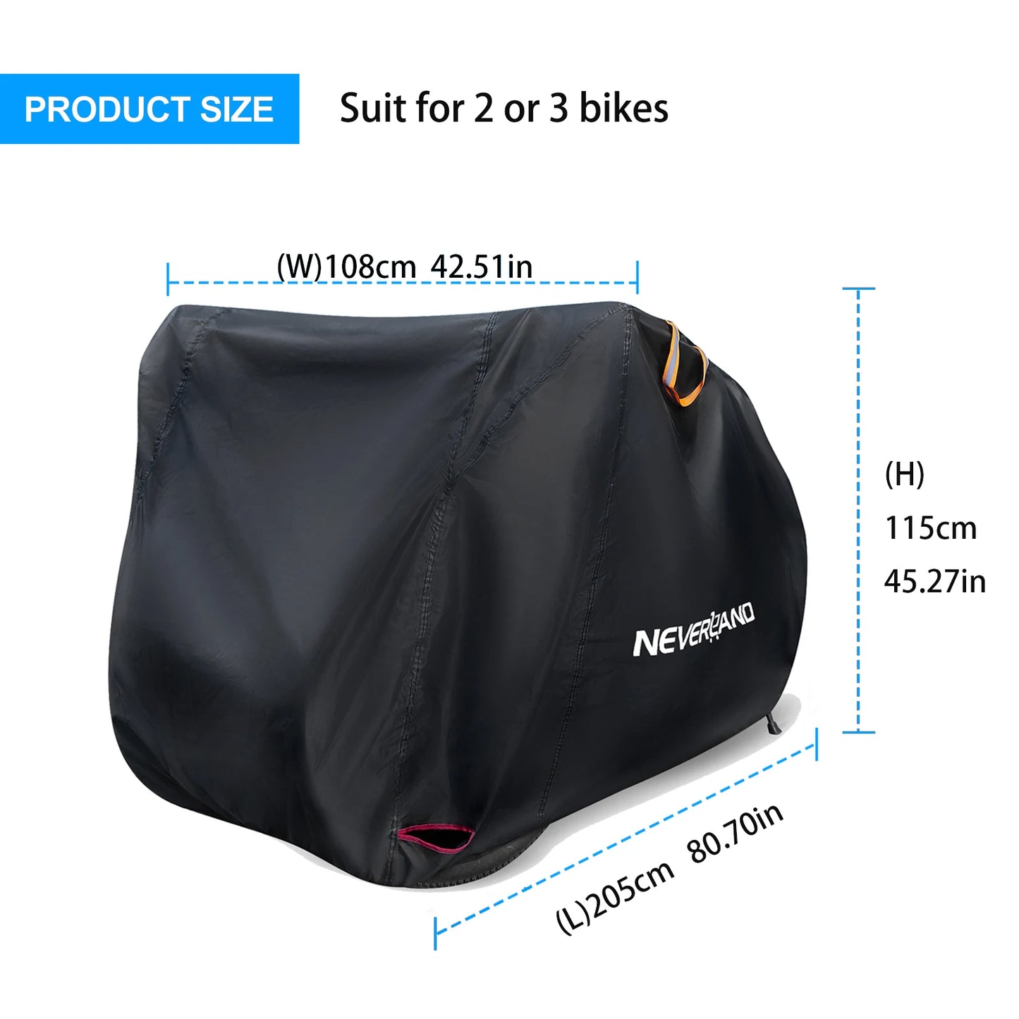 Bicycle Bike Cover For 2 3 Bicycles Mountain MTB Bicycle Scooter Waterproof Dust Rain Snow Sun UV Protector Cover Indoor Outdoor - Bike X Parts
