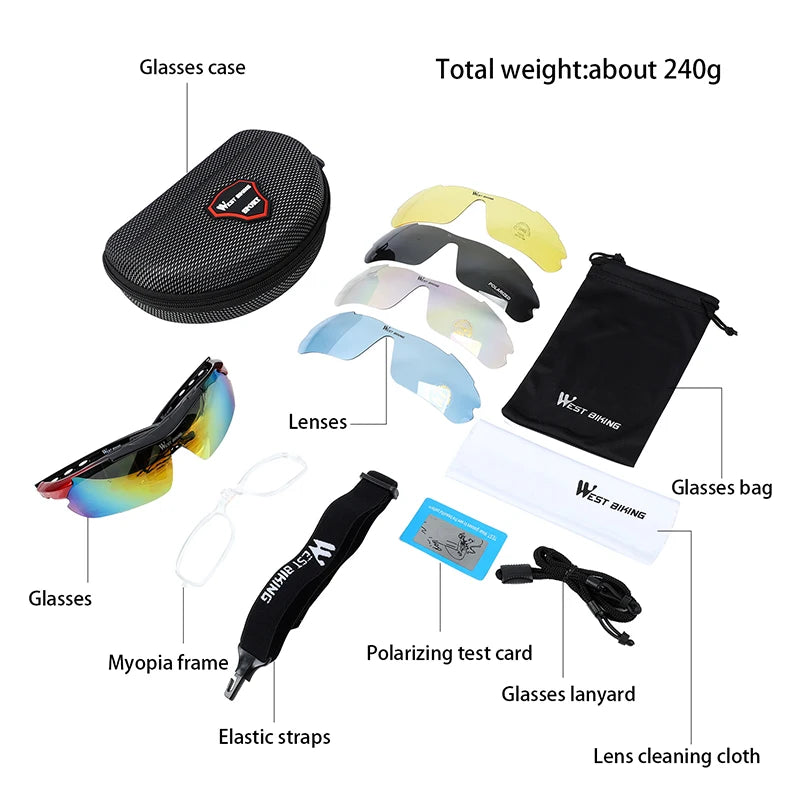Polarisierte Fahrrad-Schutzbrille - Bike X Parts