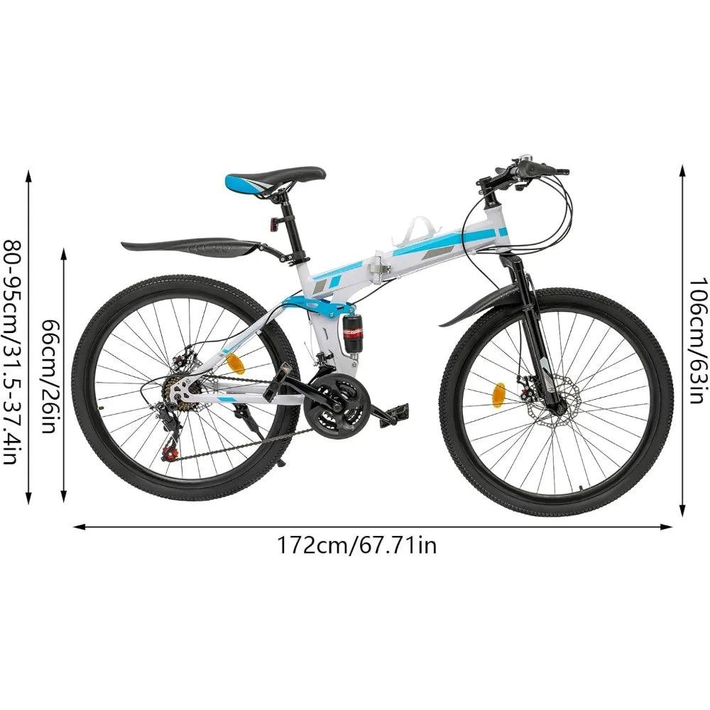 26 Zoll faltbares Fahrrad 21 Gang Mountainbike - Bike X Parts