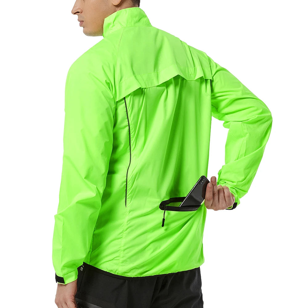 Wosawe Herren Radsport Wind jacke ultraleichte reflektierende wind dichte Jacke Herren MTB Rennrad Wind mantel Langarm Fahrrad Kleidung