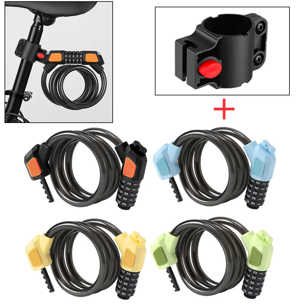 Universal Bicycle Lock Anti-Theft Bike Password Lock High Security Mountain Bike Safety Lock for Electric Bike Scooter